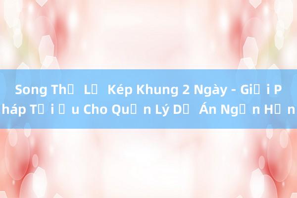 Song Thị Lệ Kép Khung 2 Ngày - Giải Pháp Tối Ưu Cho Quản Lý Dự Án Ngắn Hạn