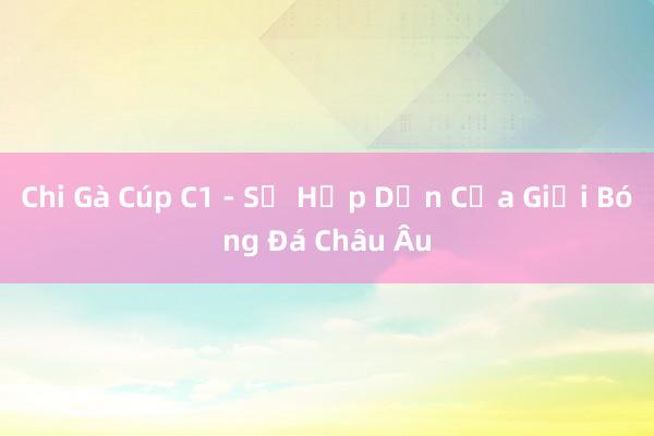 Chi Gà Cúp C1 - Sự Hấp Dẫn Của Giải Bóng Đá Châu Âu