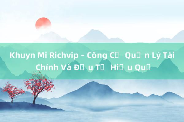 Khuyn Mi Richvip – Công Cụ Quản Lý Tài Chính Và Đầu Tư Hiệu Quả