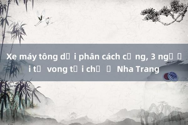 Xe máy tông dải phân cách cứng， 3 người tử vong tại chỗ ở Nha Trang