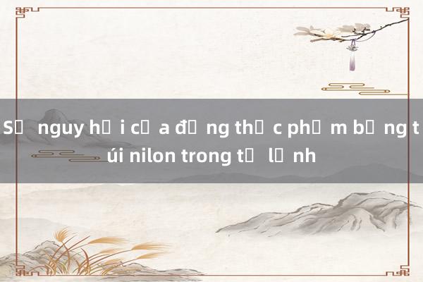 Sự nguy hại của đựng thực phẩm bằng túi nilon trong tủ lạnh