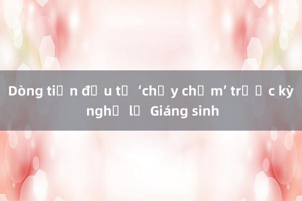 Dòng tiền đầu tư ‘chảy chậm’ trước kỳ nghỉ lễ Giáng sinh