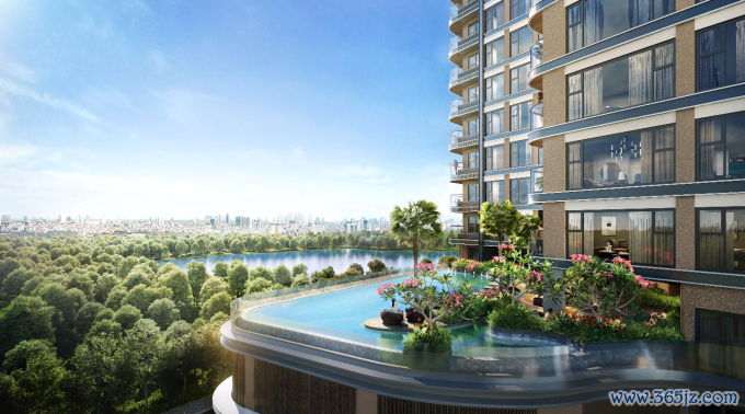 Phối cảnh những căn hộ Alta Height với view trực diện hồ tự nhiên 4.5 ha. Ảnh: SonKim Land